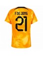 Moški Nogometna dresi replika Nizozemska Frenkie de Jong #21 Domači SP 2022 Kratek rokav